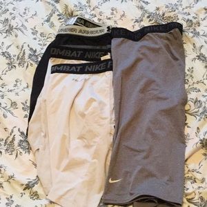 Nike and under amour compression shorts (bundle)